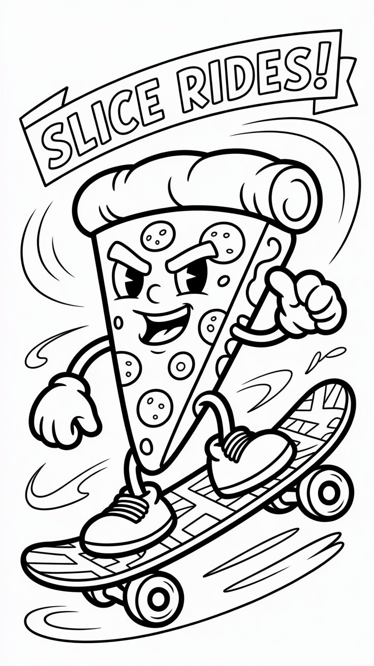 dessin pizza facile