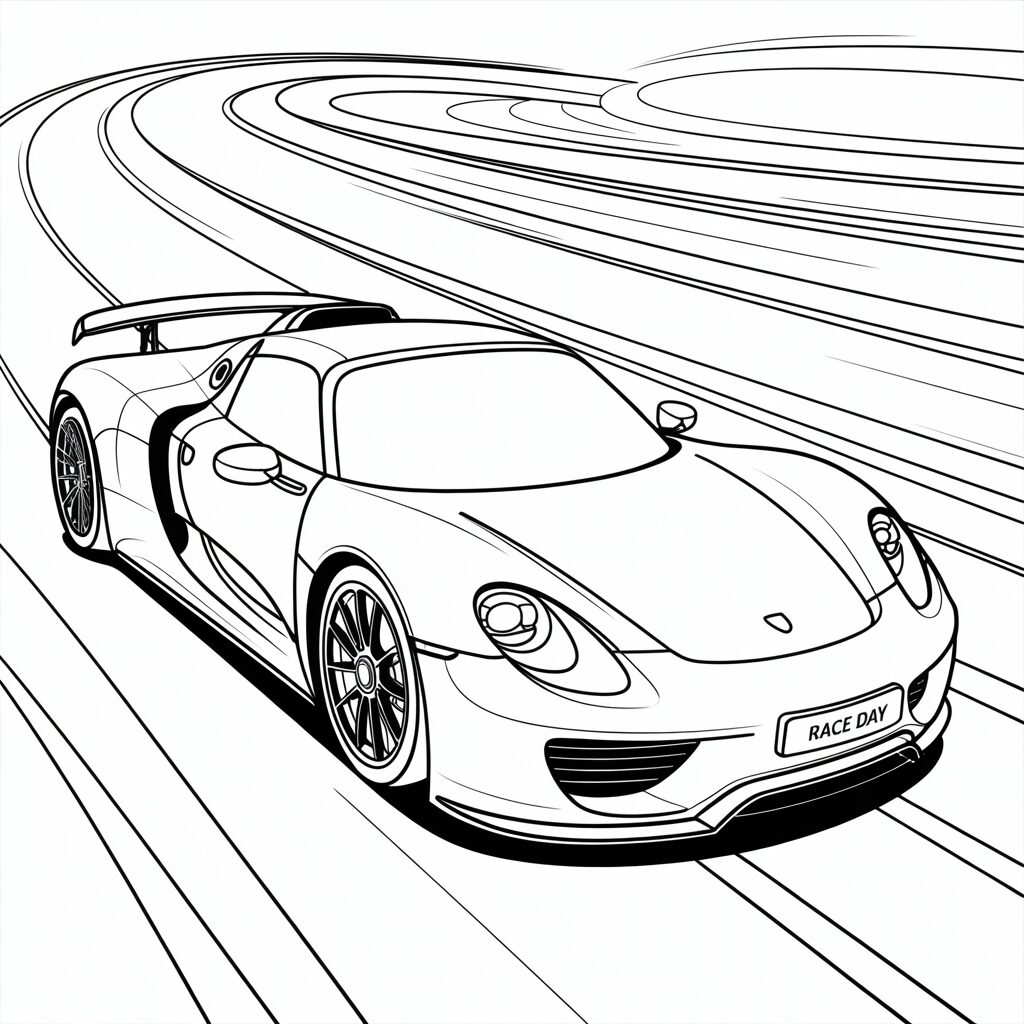 dessin porsche 911 gt3 rs
