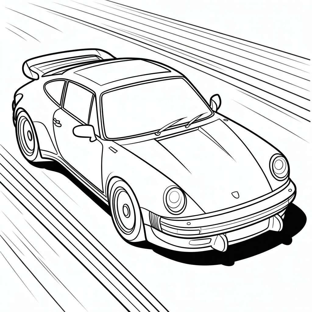 dessiner une porsche