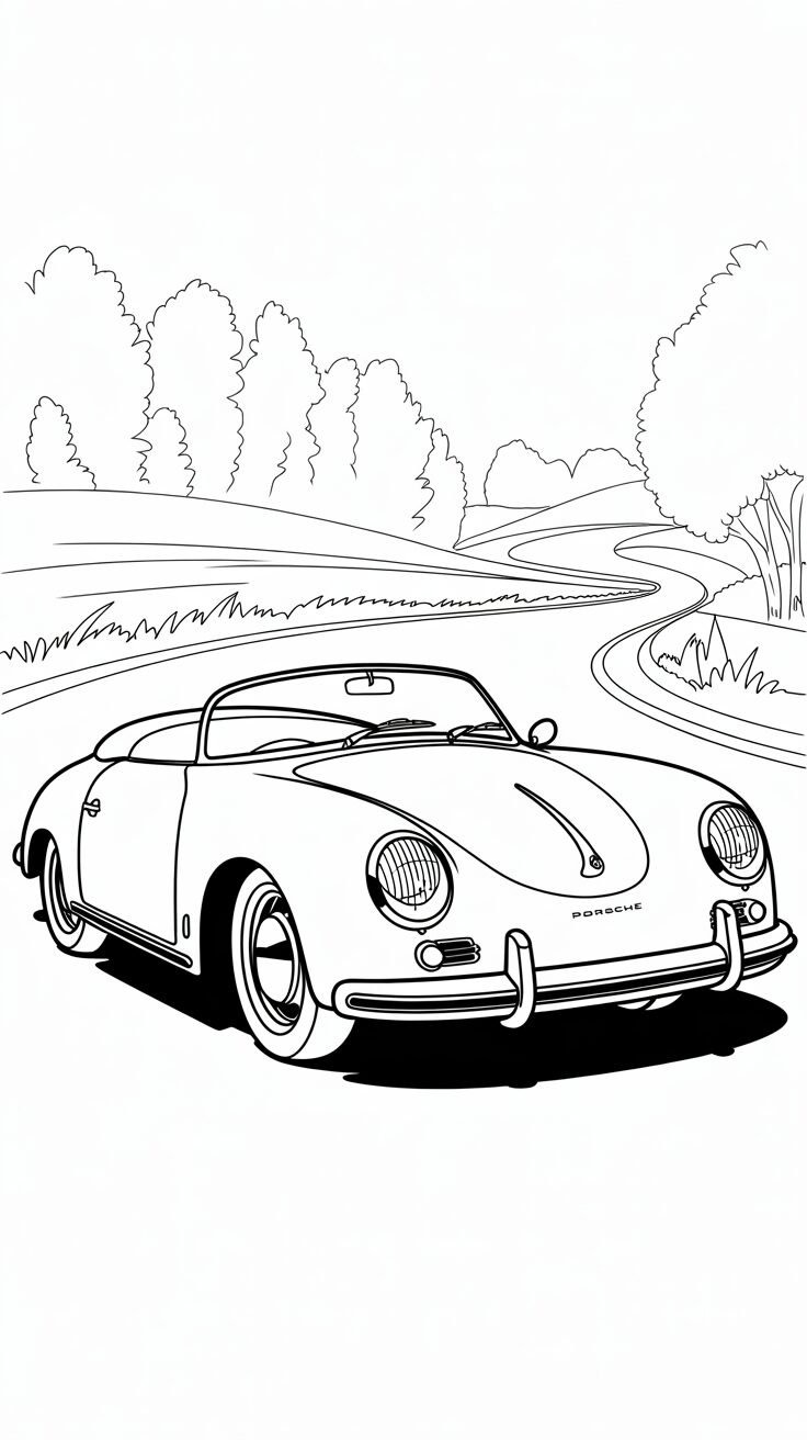 dessin porsche facile
