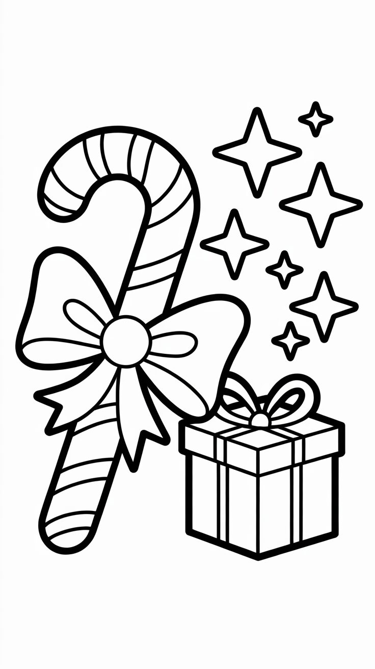 cadeau de noel coloriage