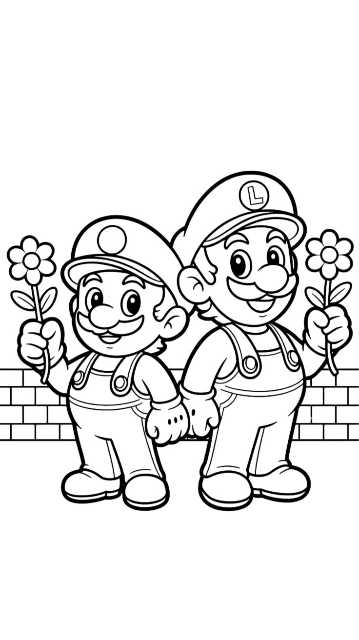 dessin mario et luigi facile