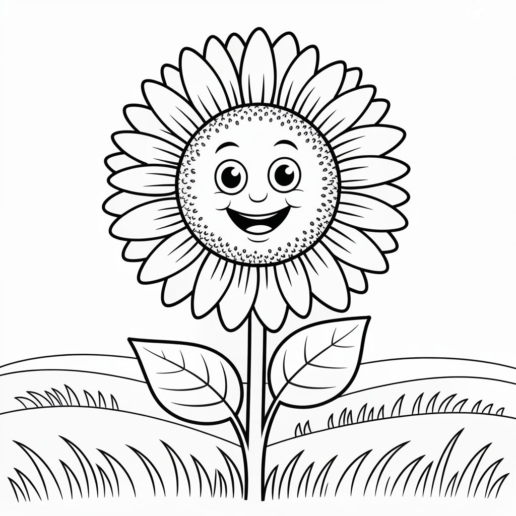 tournesol dessin simple