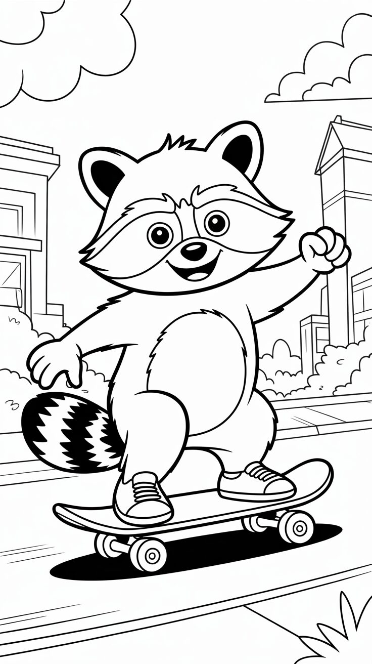 dessin de raton laveur