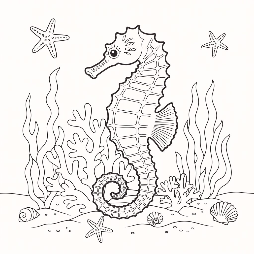 coloriage hippocampe