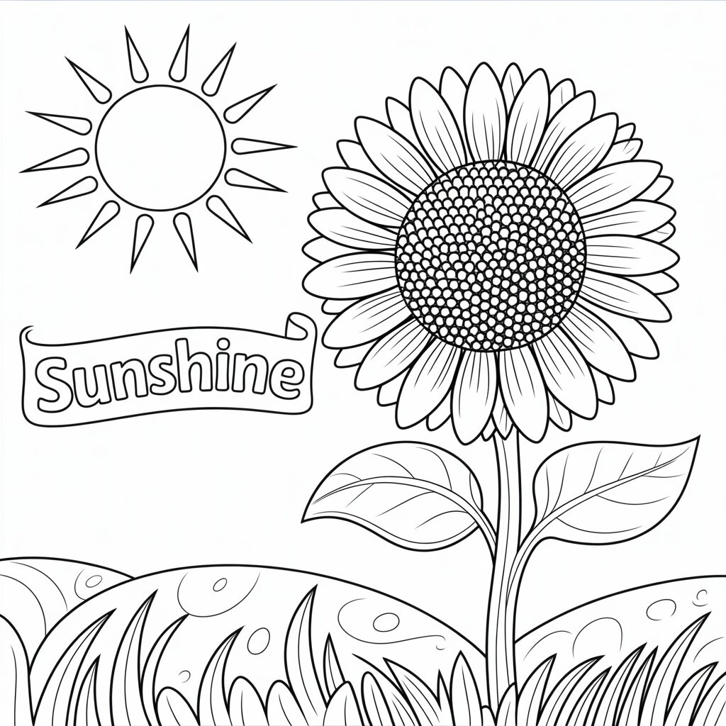 tournesol coloriage