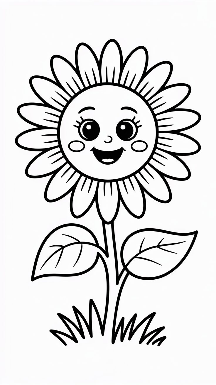 tournesol dessin facile