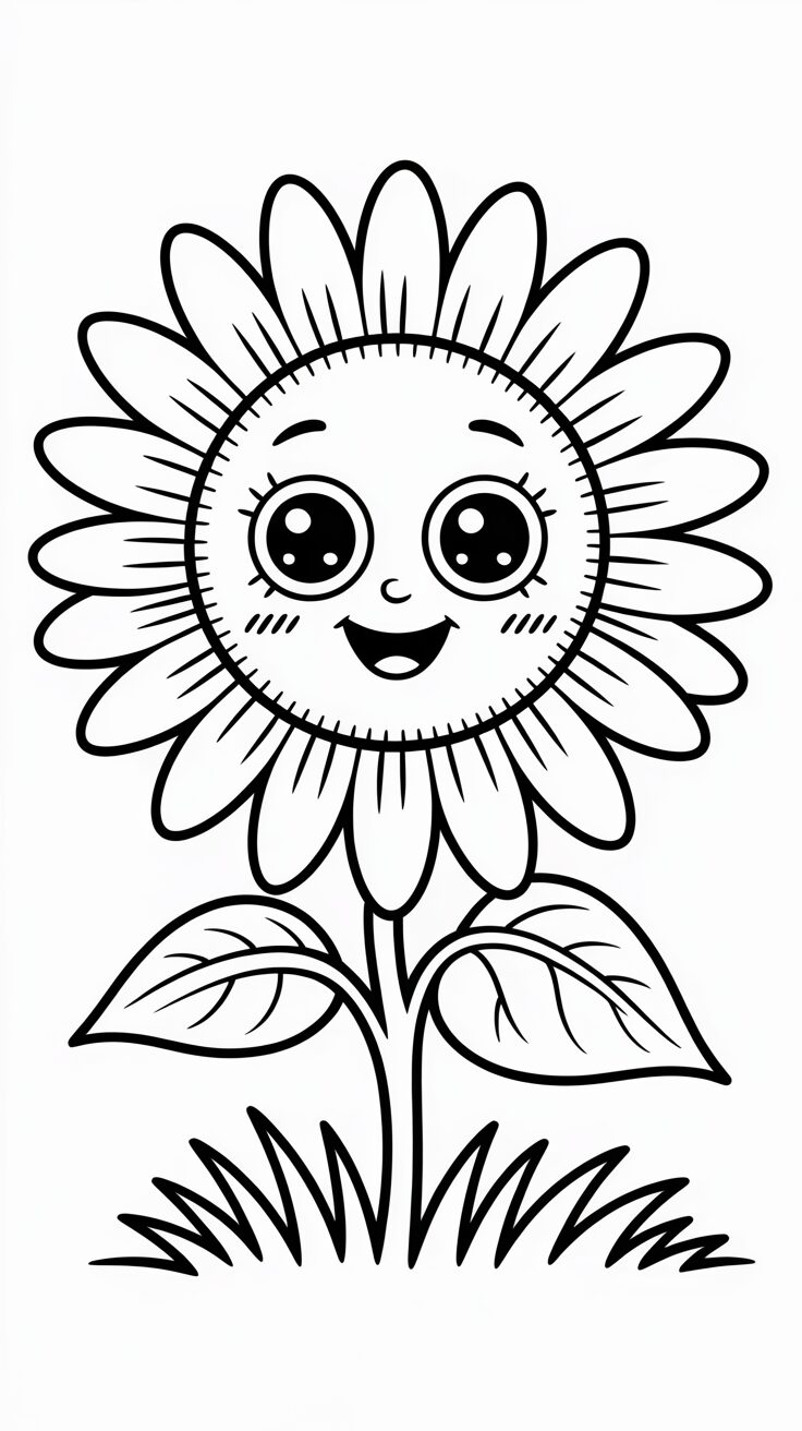 fleur de tournesol dessin
