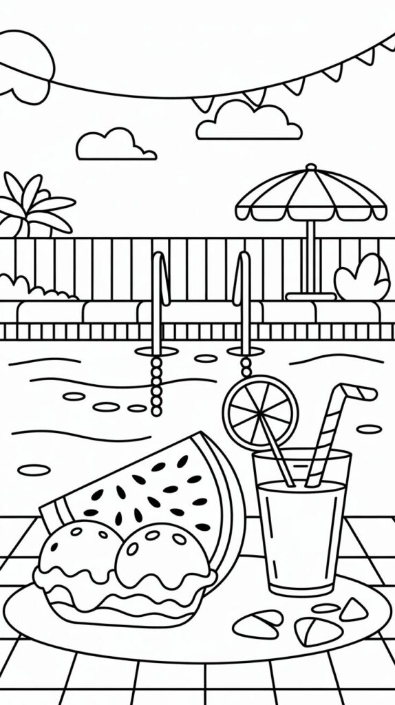 plage coloriage