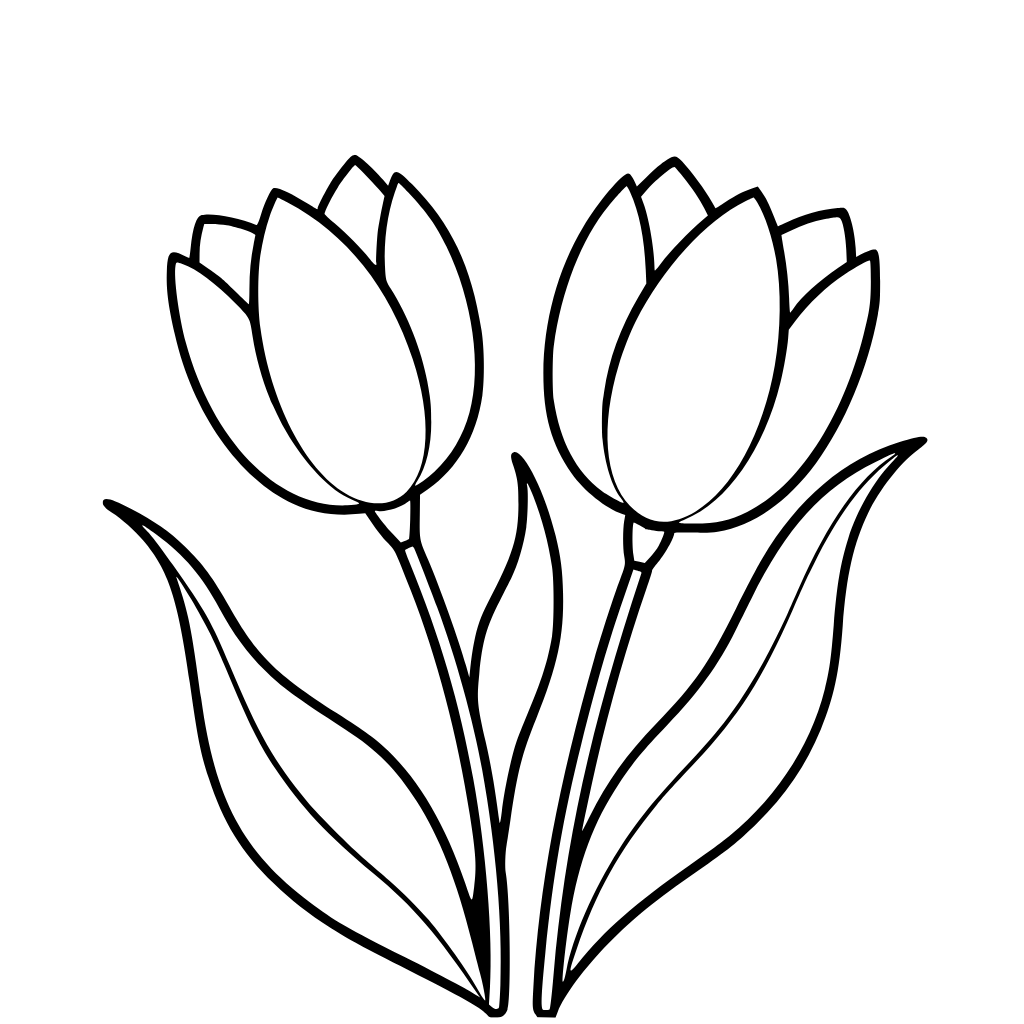 Coloriage de tulipes