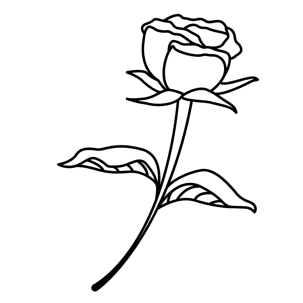 Roses à colorier Coloriages