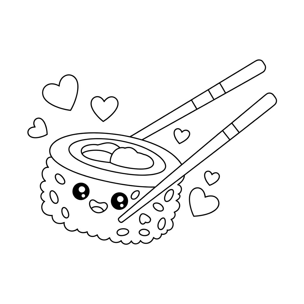 coloriage sushi