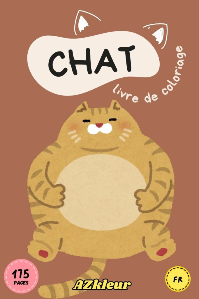 175 pages Chat livre de coloriage