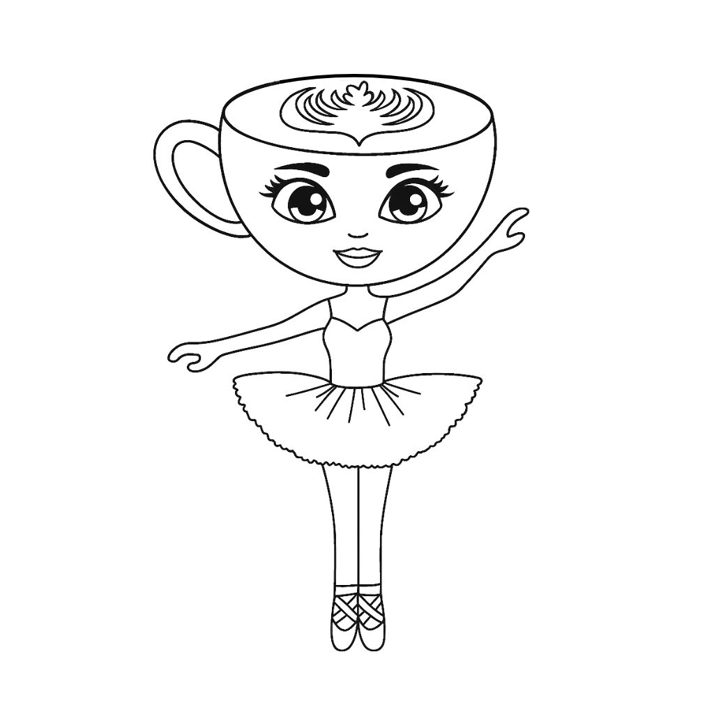 Ballerina Cappuccina coloriage à imprimer
