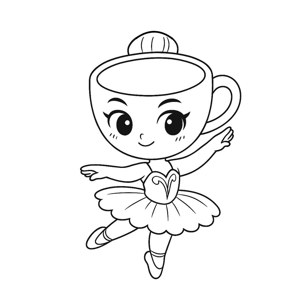 Ballerina Cappuccina coloriage gratuit