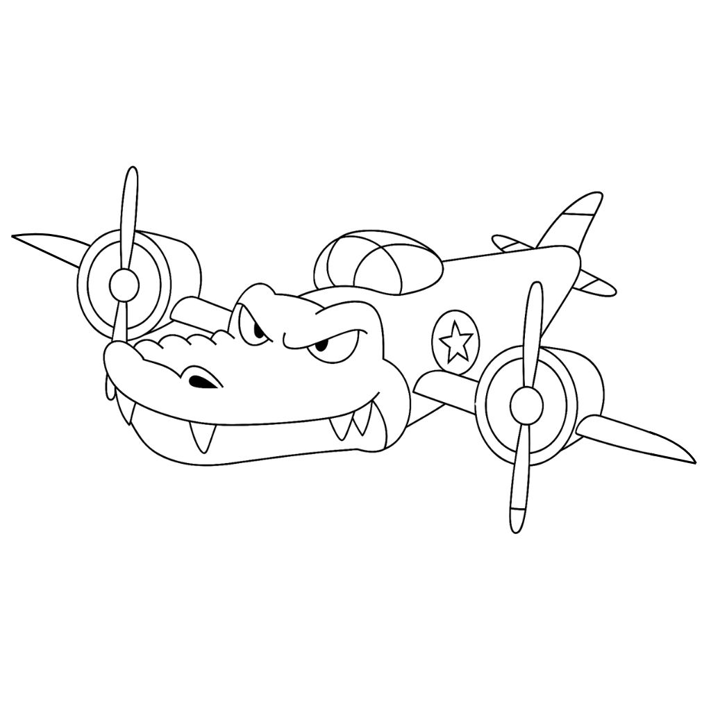Bombardiro Crocodilo coloriage à imprimer