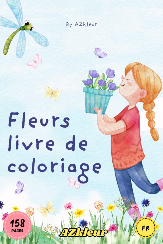 158 Pages de Coloriage de Fleurs