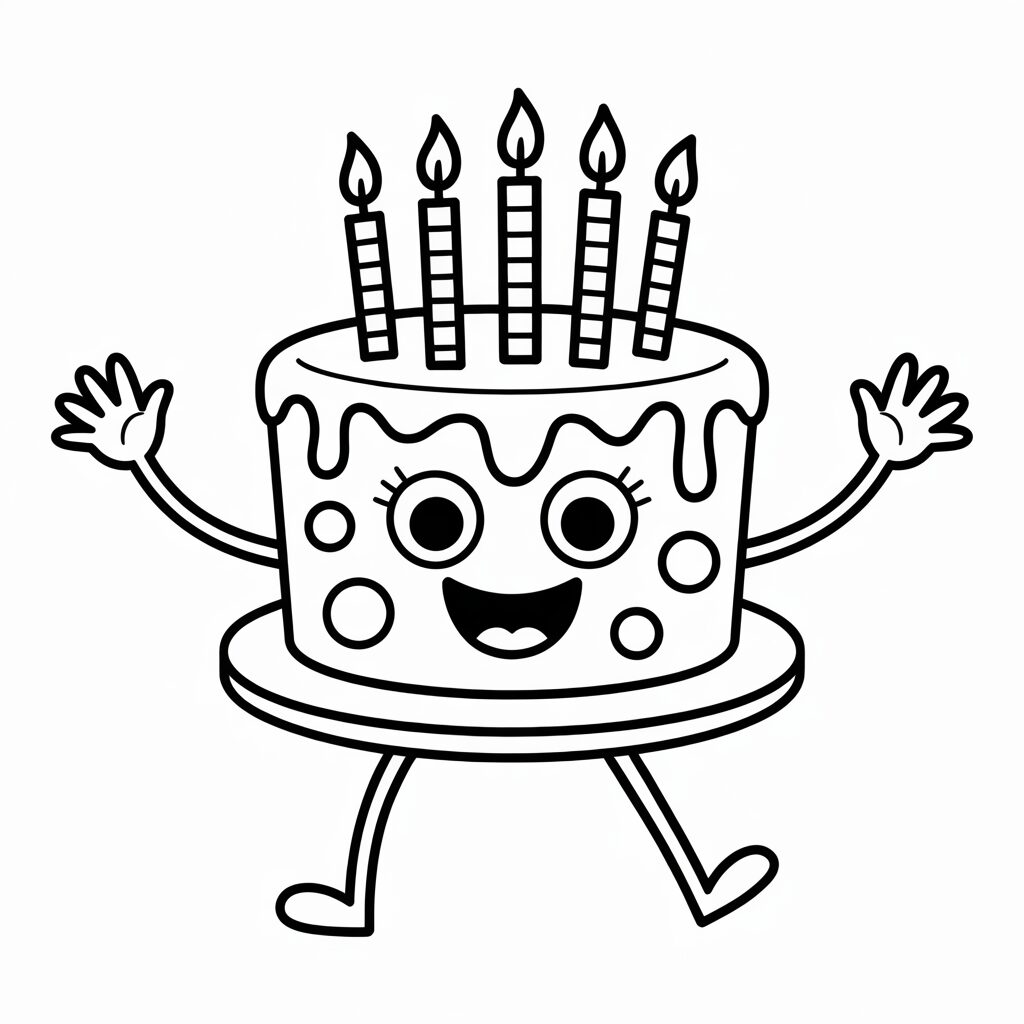 Gâteau d’anniversaire avec bougies