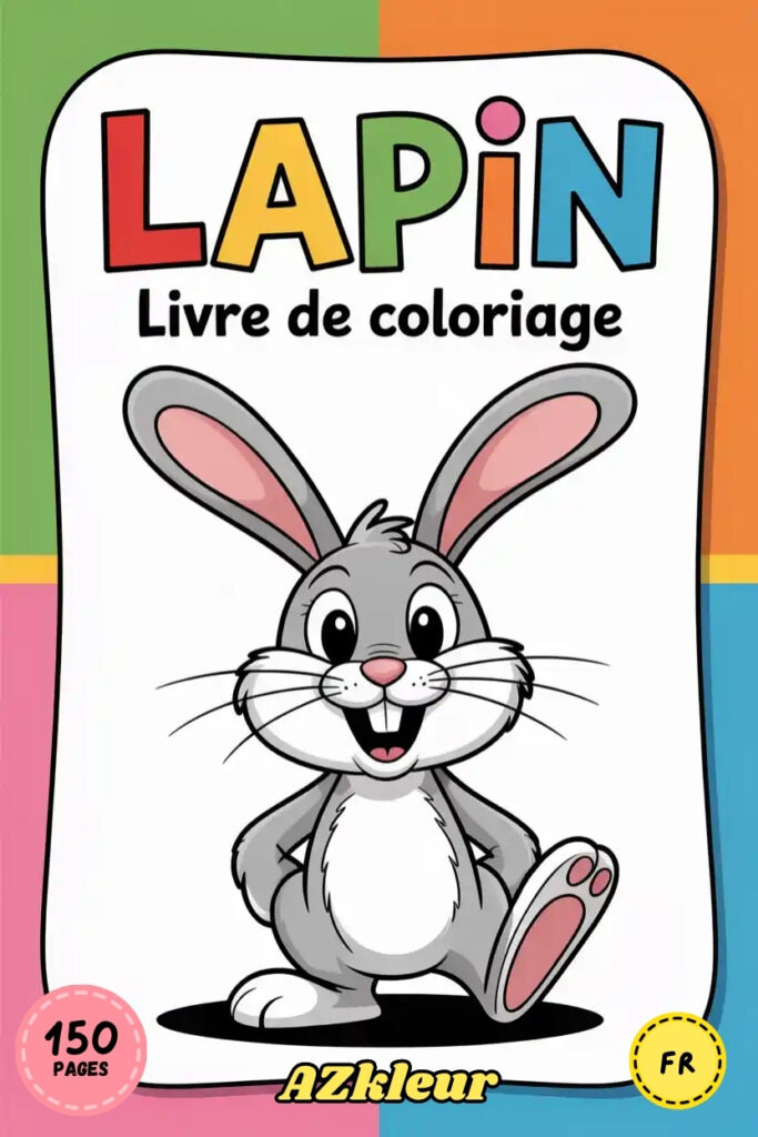 150 Pages Livre de Coloriage Lapins