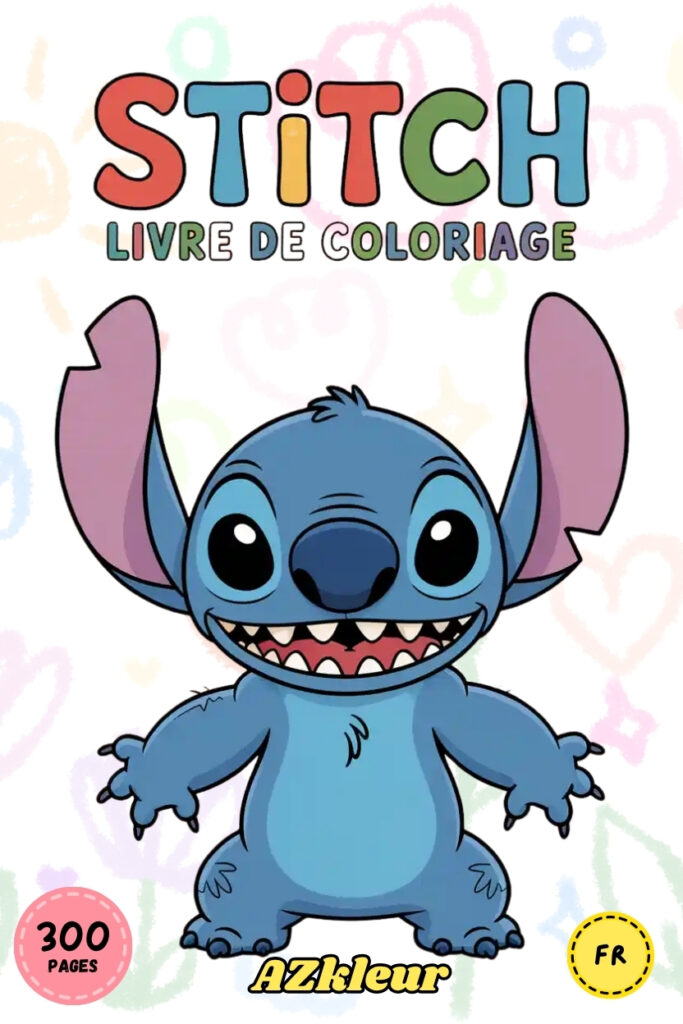 300 pages de livre de coloriage Stitch