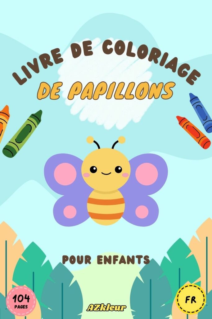 Livre de coloriage Papillons avec 104 pages