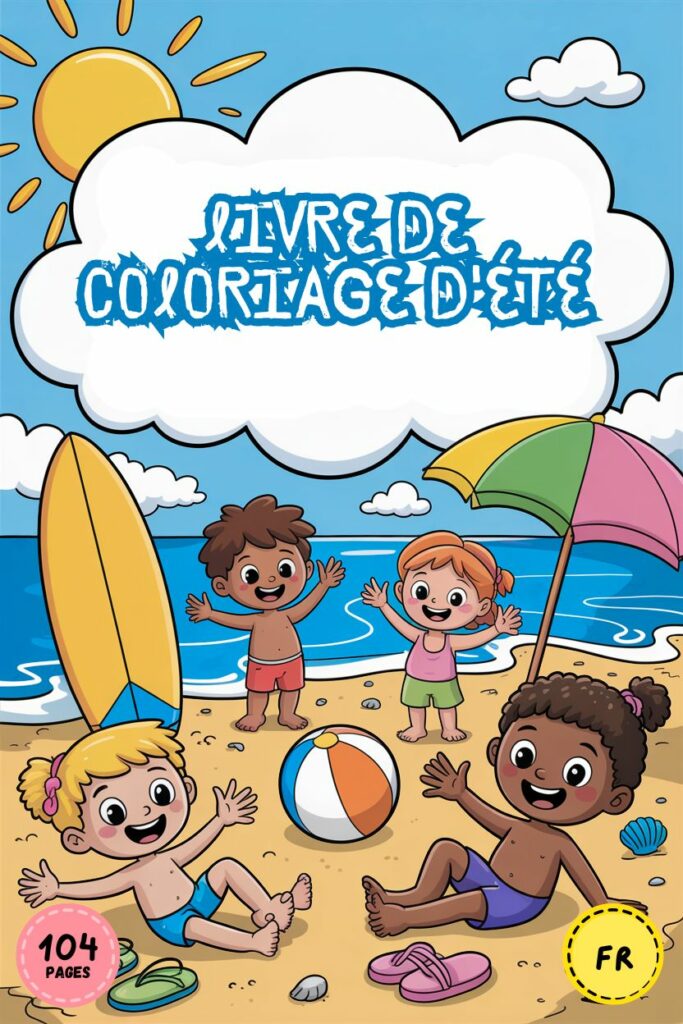 Livre de coloriage d&rsquo;été de 104 pages