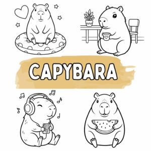 Coloriage capybara