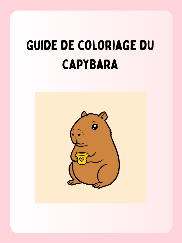 Guide de coloriage du capybara