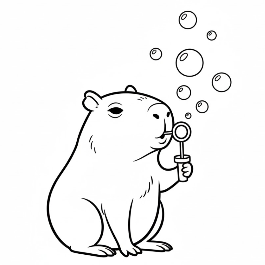 Coloriage Capybara
