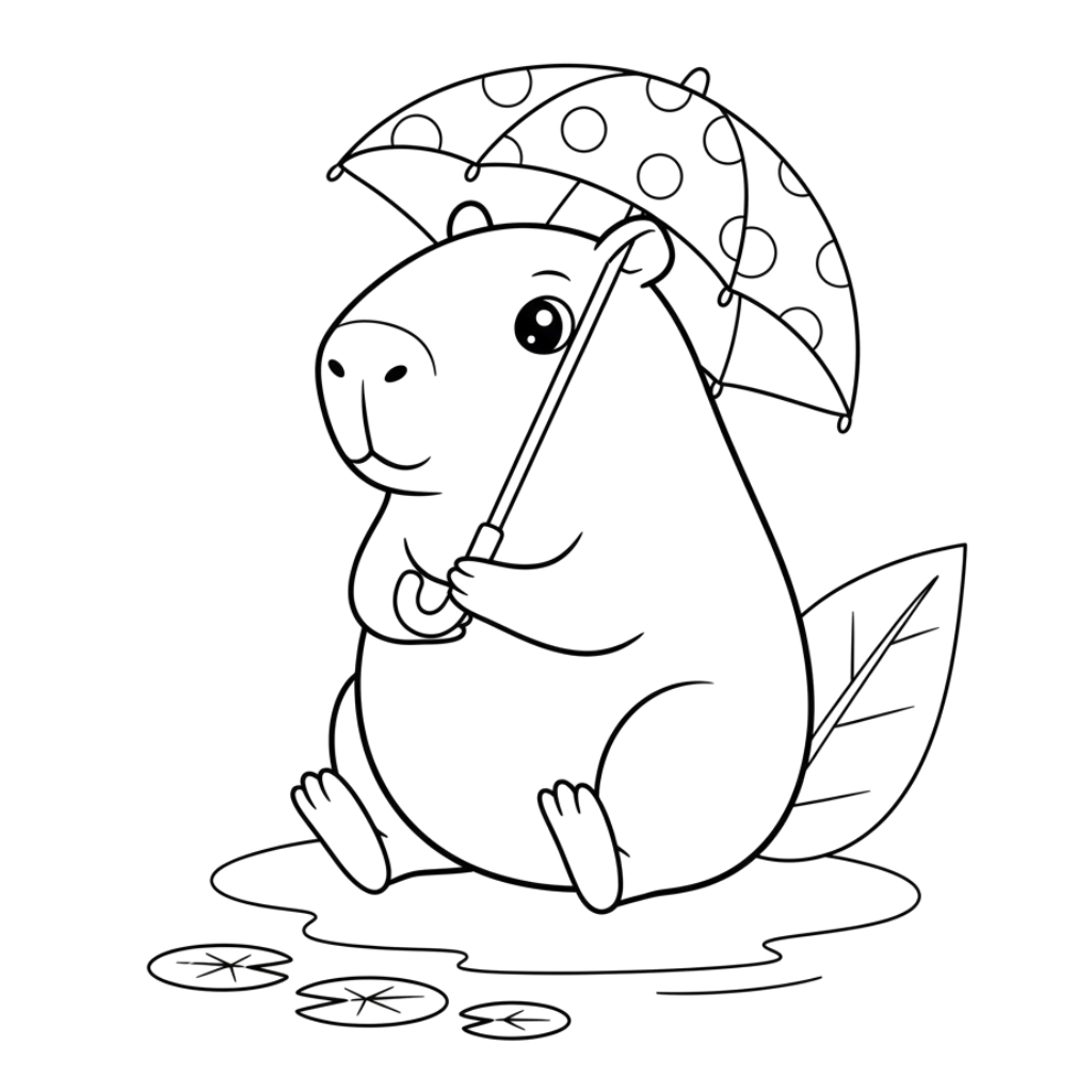 page couleur capybara