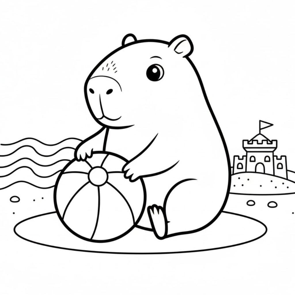 coloriage capybara