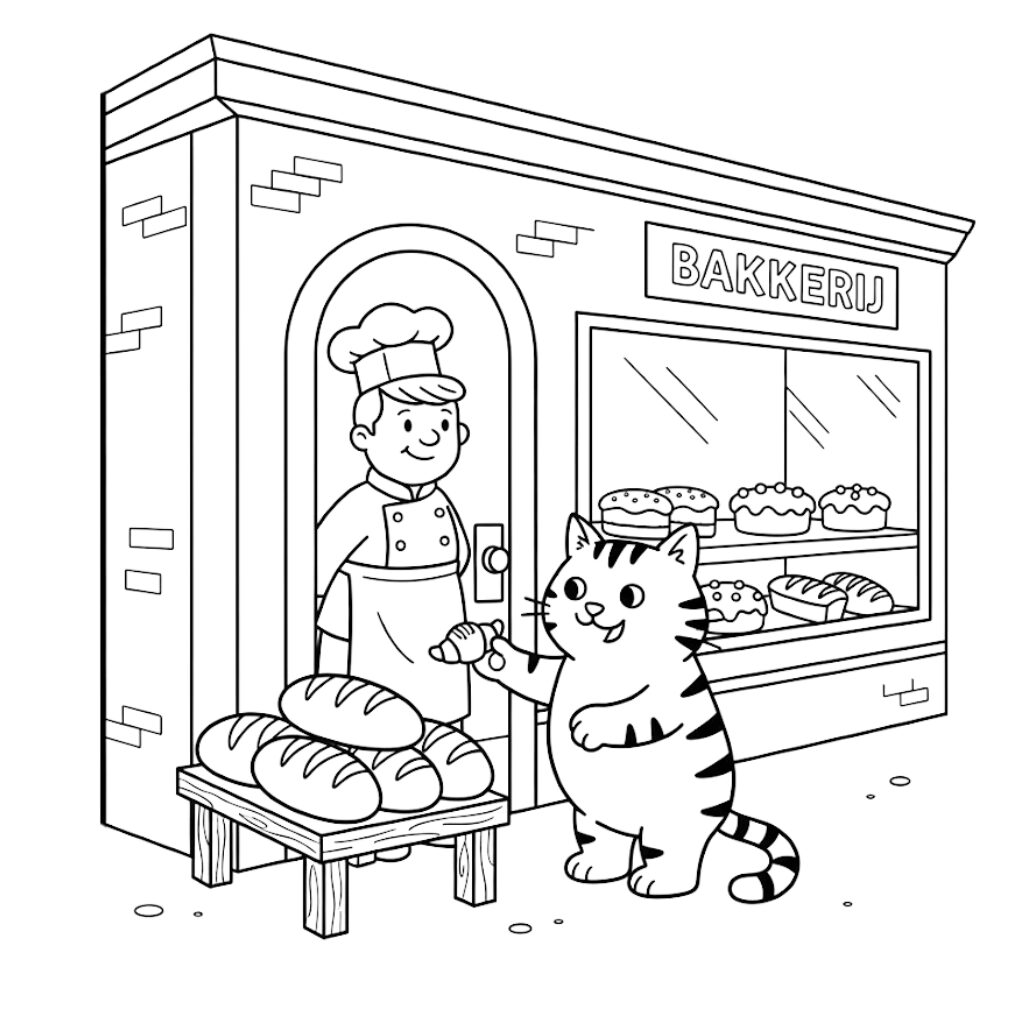 Dikkie Dik fırında renk sayfası