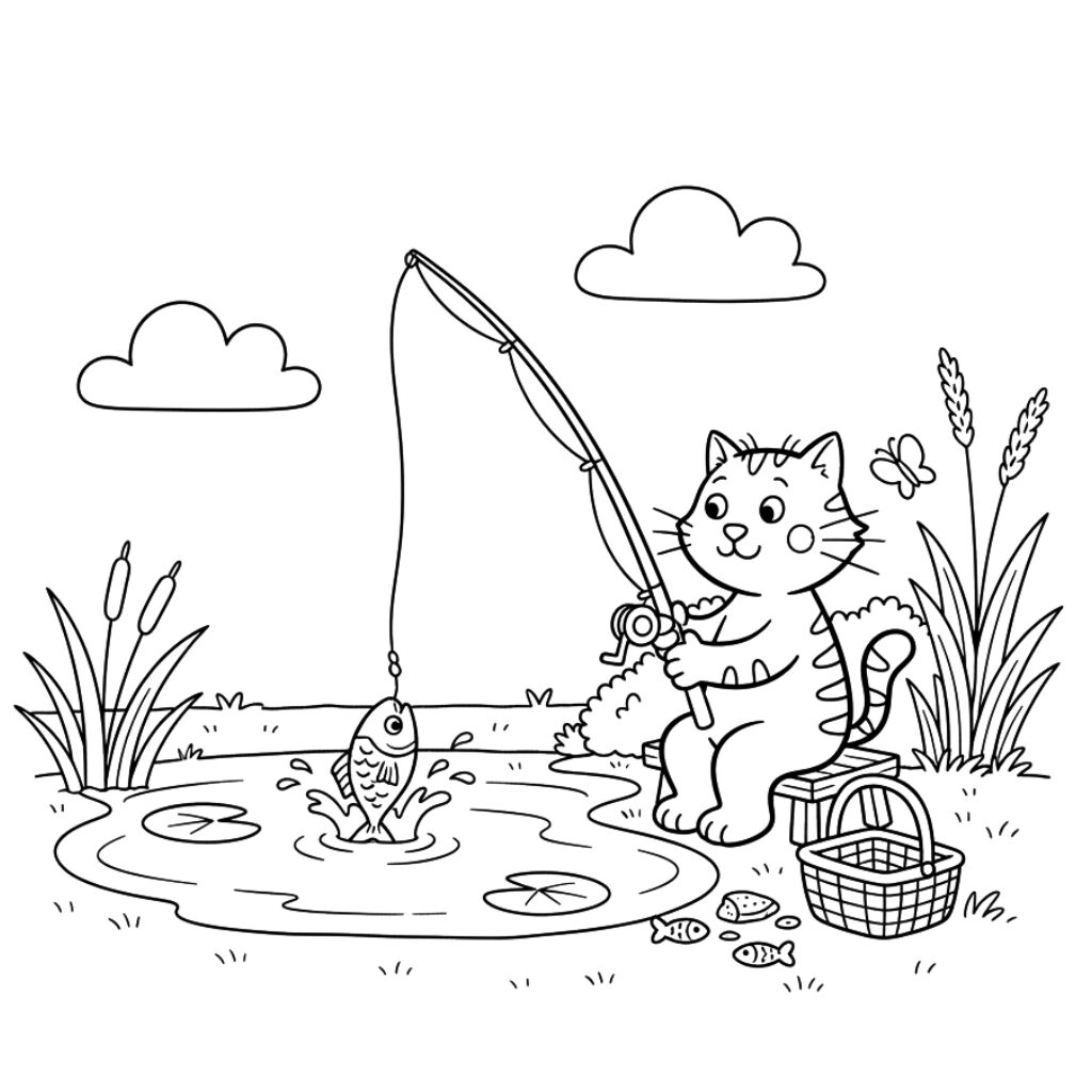 Dikkie Dik balıklar renk sayfası