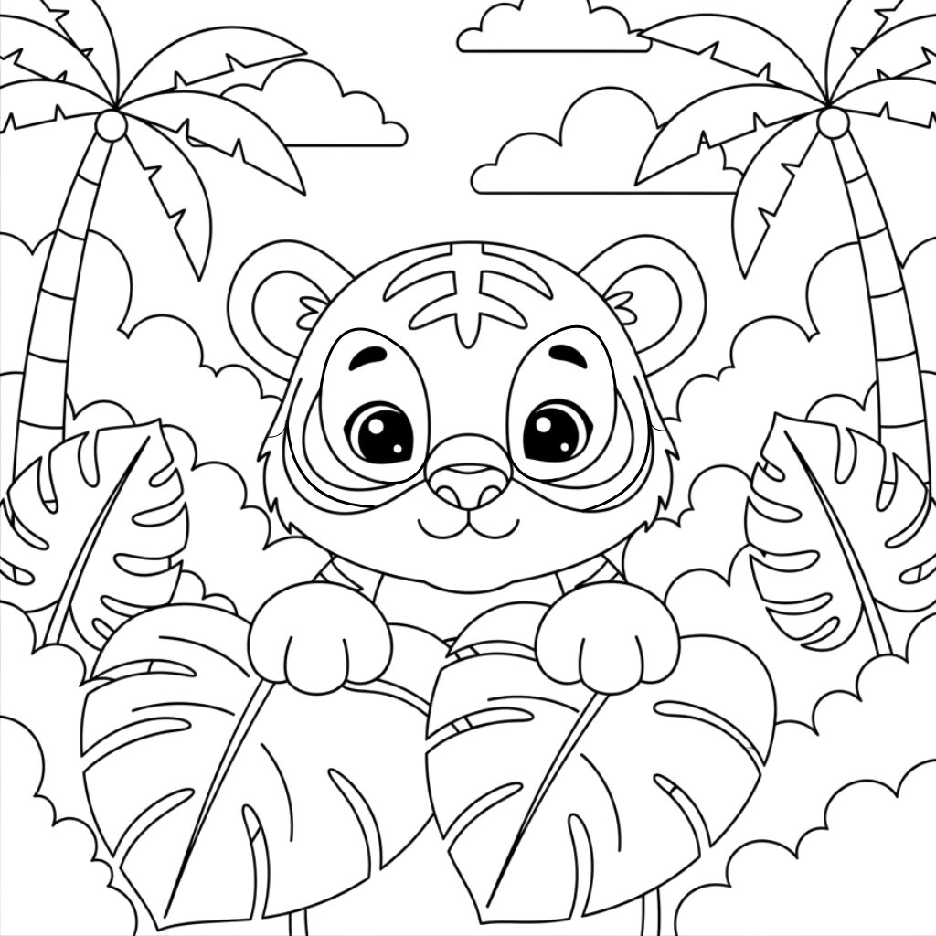 coloriage animaux de la jungle