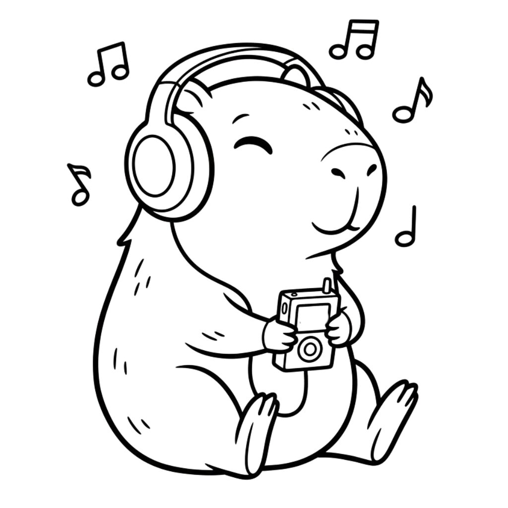 pages couleur capybara