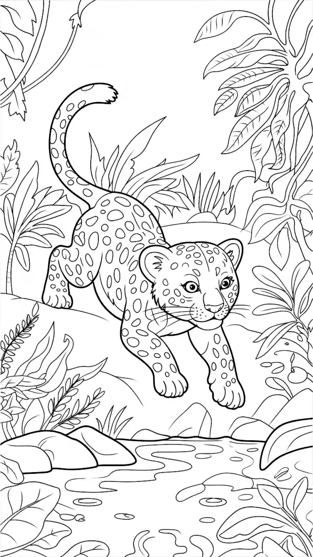 coloriage animaux de la jungle