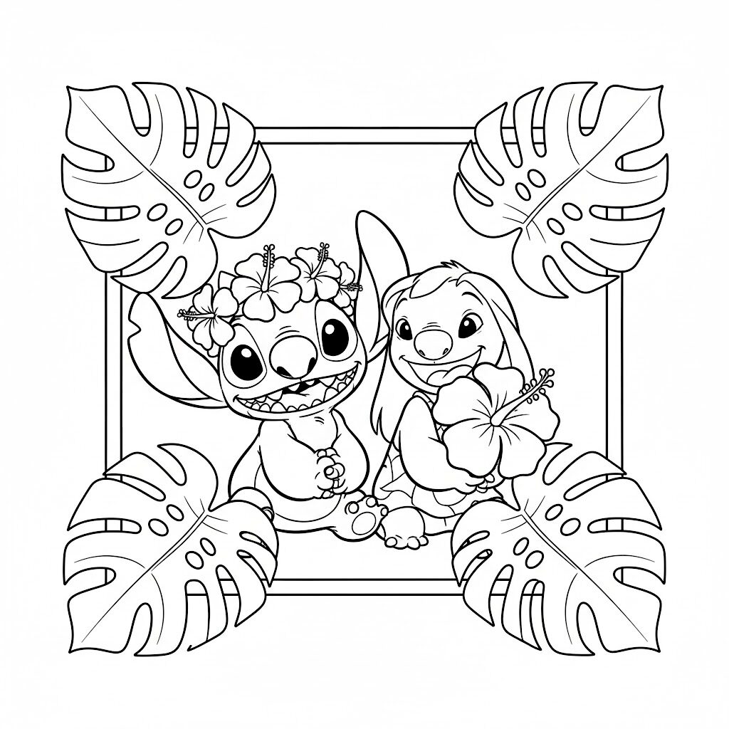 Coloriage Lilo et Stitch