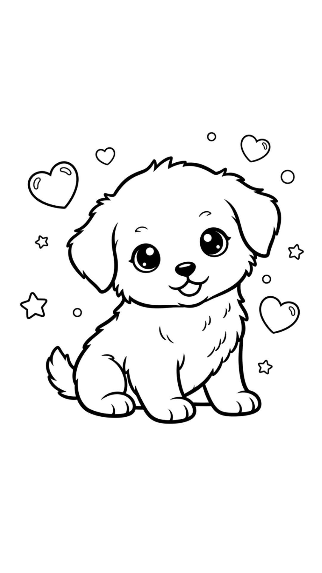 coloriage petit chien mignon