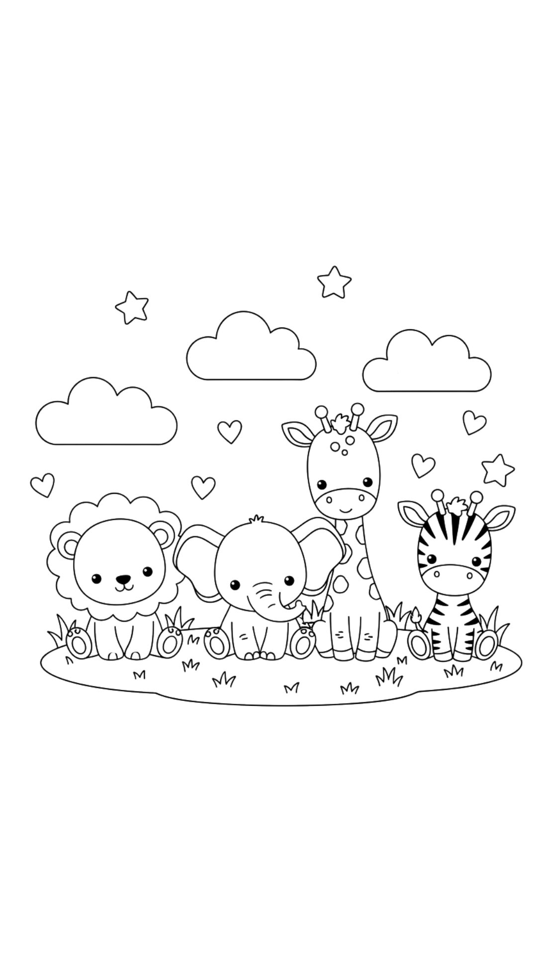 coloriage bébés animaux mignons