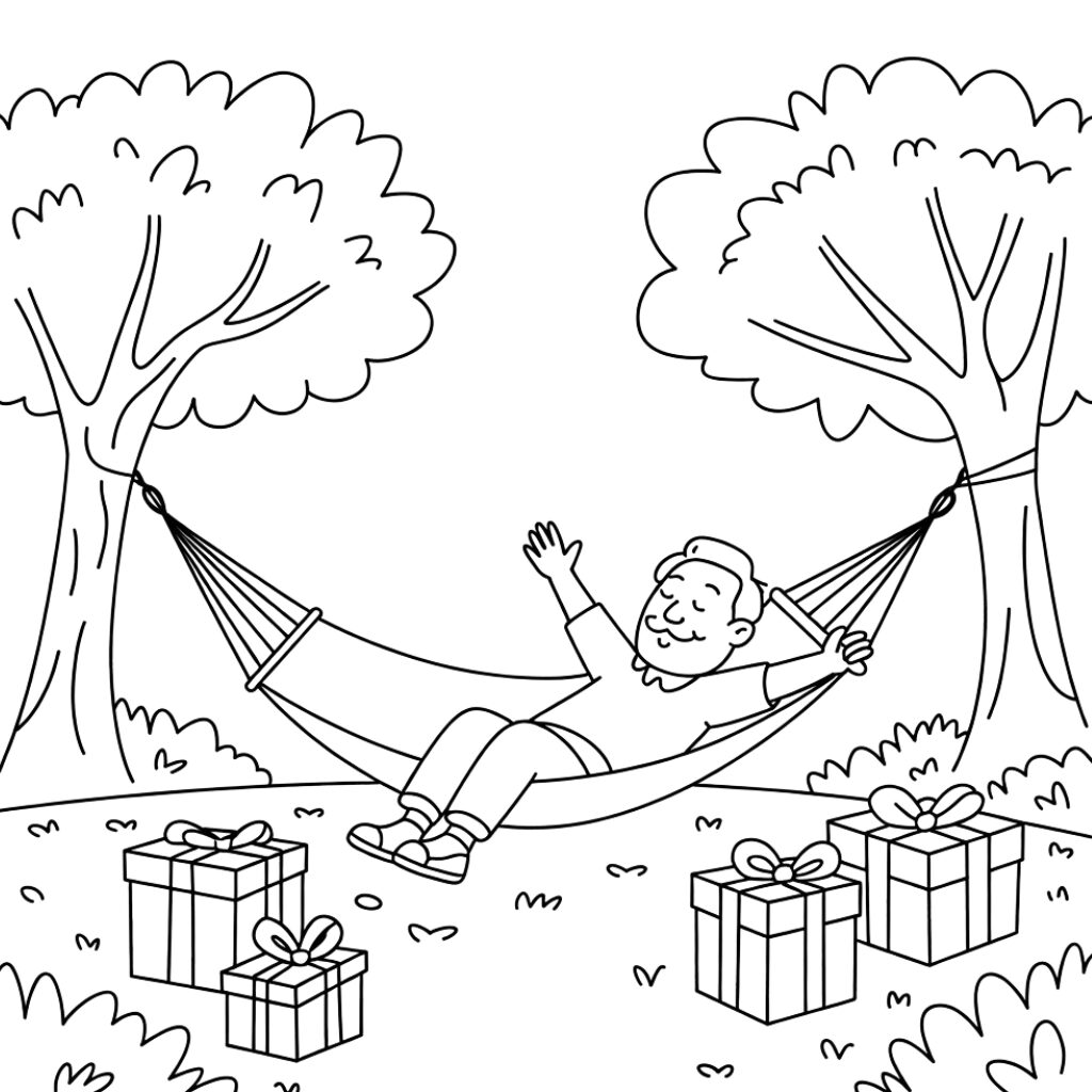 coloriage grand-père anniversaire