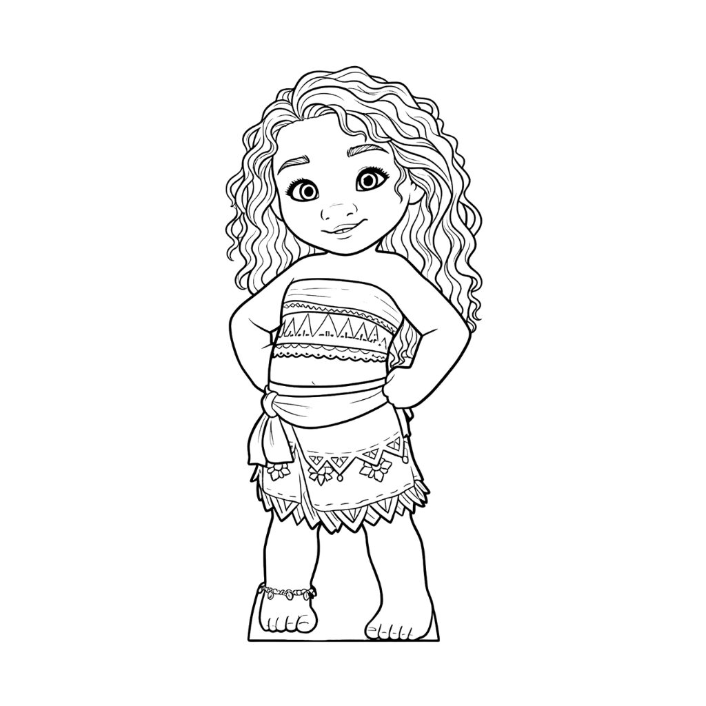 Coloriage Moana mignon